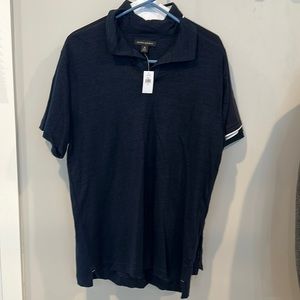 Banana Republic navy blue light weight polo in medium.